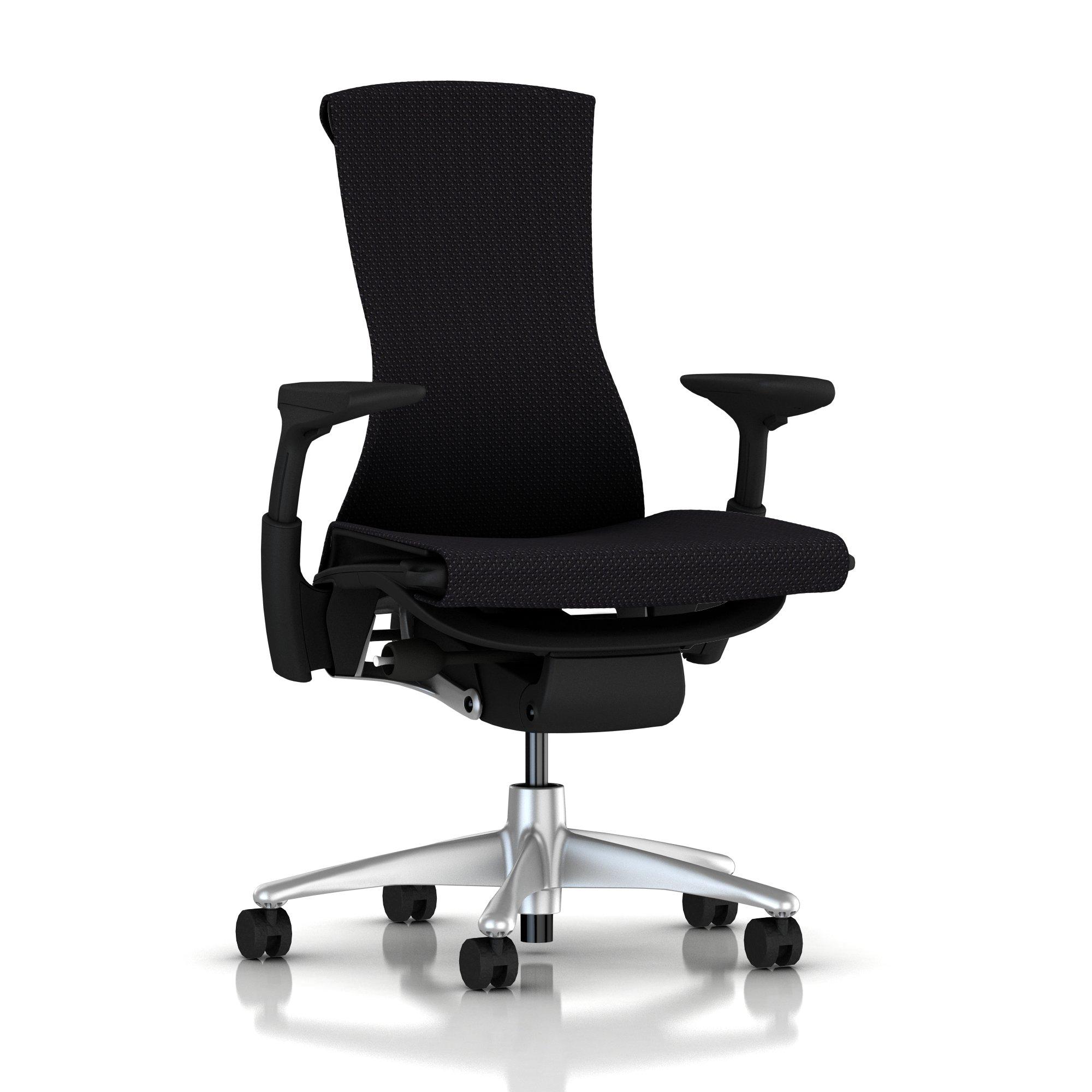 Embody Chair Black Balance with Graphite Frame Titanium Base by Herman Miller