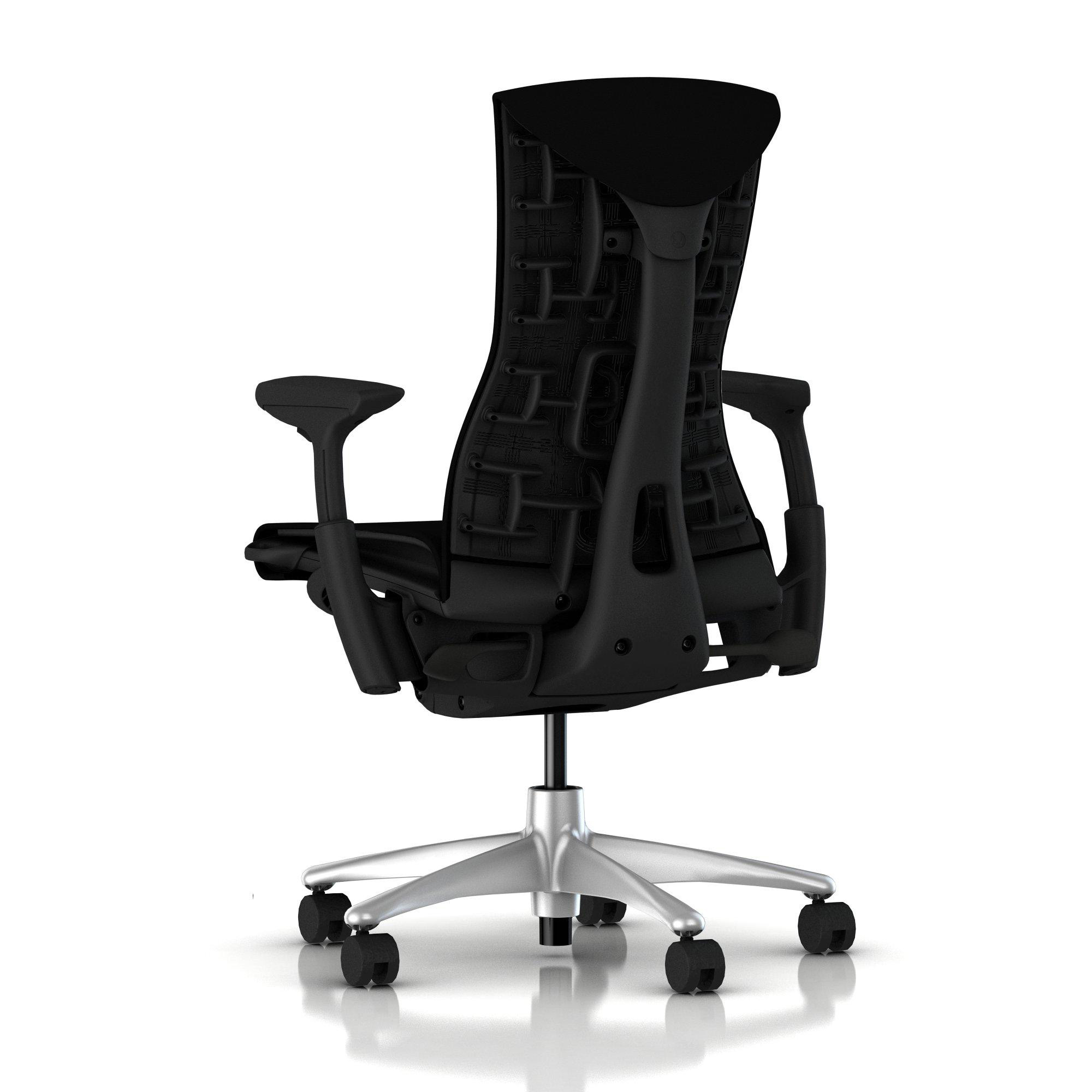 Herman Miller Embody Chair Black Rhythm with Graphite Frame Titanium Base
