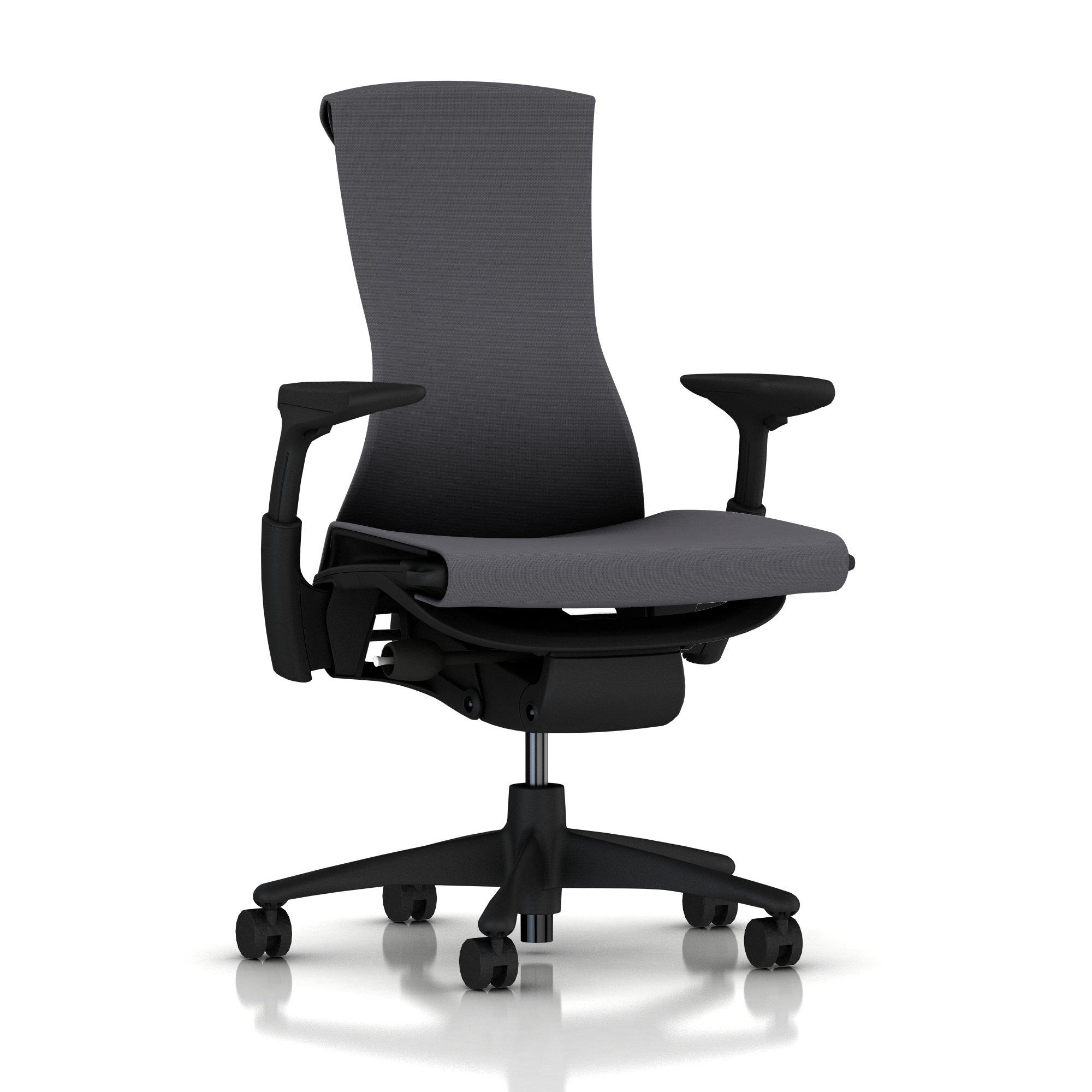 Embody Chair Charcoal Rhythm with Graphite Frame by Herman Miller