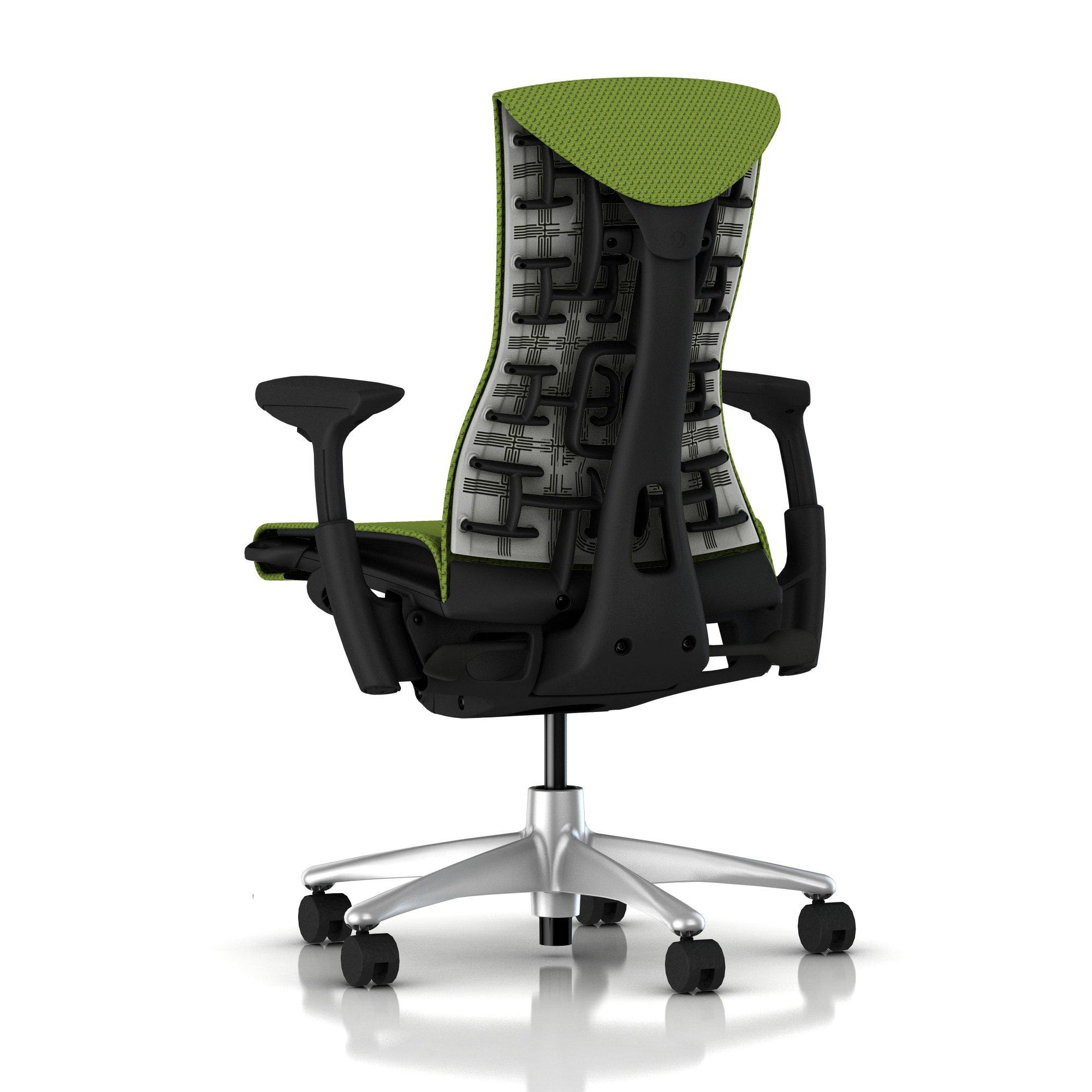 Herman Miller Embody Chair Green Apple Balance with Graphite Frame Titanium Base