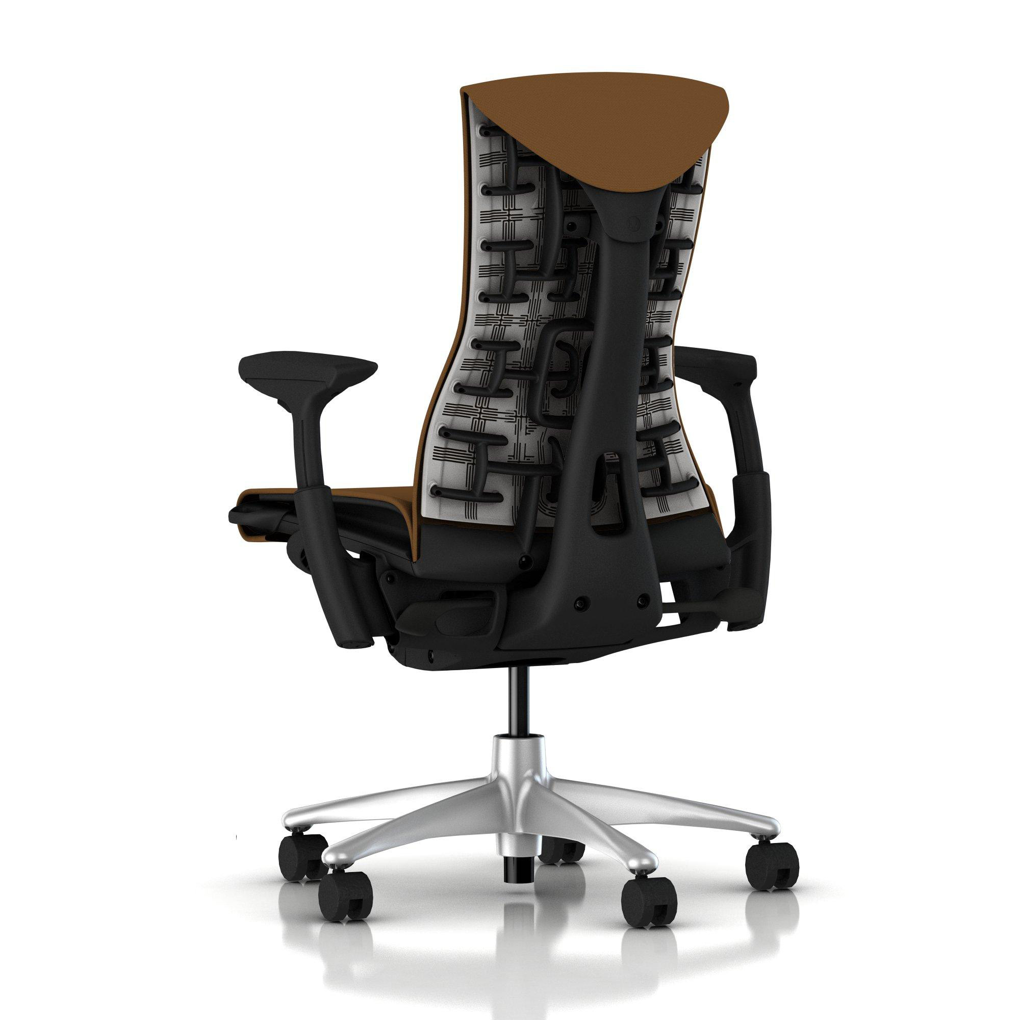 Herman Miller Embody Chair Molasses Rhythm with Graphite Frame Titanium Base