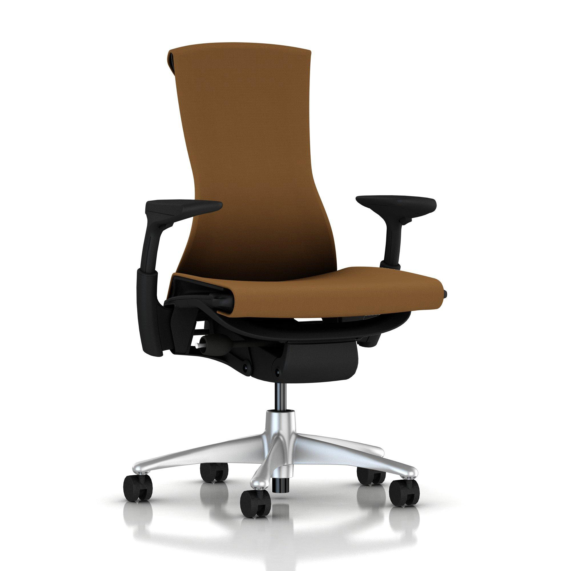 Embody Chair Molasses Rhythm with Graphite Frame Titanium Base by Herman Miller