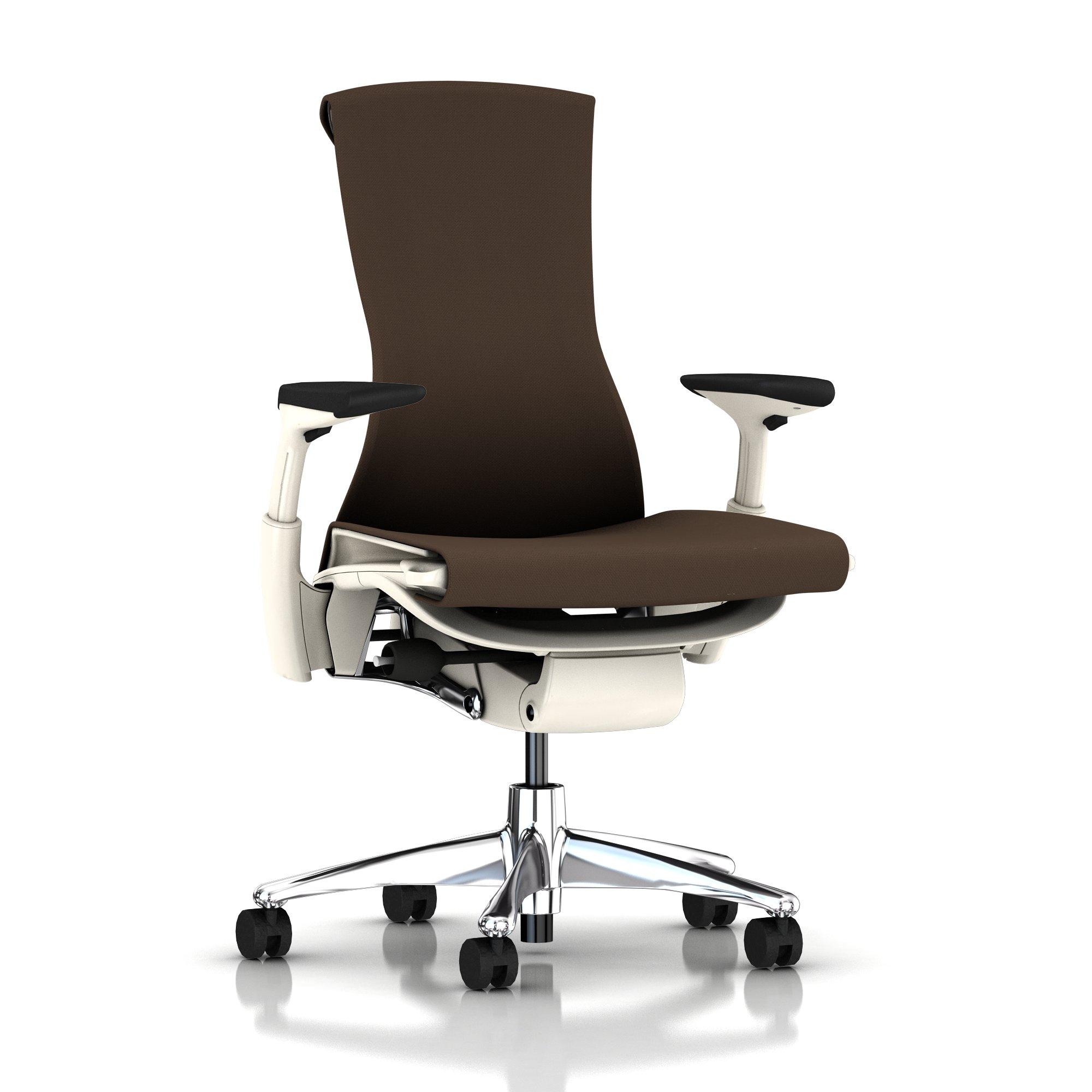Embody Chair Mink Rhythm with White Frame and Aluminum Base by Herman Miller