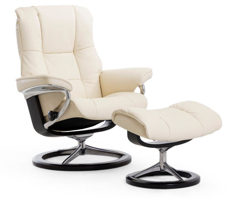 Stressless Mayfair Paloma Vanilla Leather Recliner Chair by Ekornes