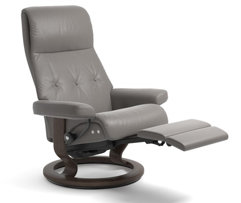 Stressless Sky LegComfort Batick Wild Dove Leather Recliner Chair by Ekornes