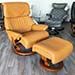 Stressless Spirit Large Recliner Chair and Ottoman in Cori Tan Leather by Ekornes