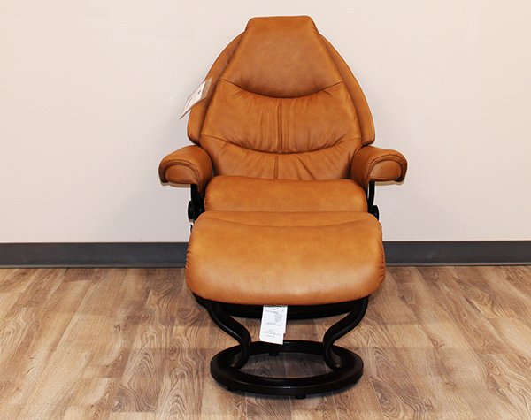 Stressless Voyager Paloma Taupe Leather Recliner Chair by Ekornes