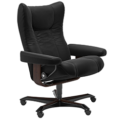 Stressless Wing Office Desk Chair Wood Accent Base