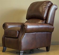 Barcalounger Churchill II Recliner Chair Double Fudge Top Grain Leather
