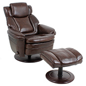 Barcalounger Eclipse II Leather Recliner Chair and Ottoman 