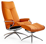 Stressless City High Back Recliner Chair and Ottoman by Ekornes