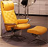 Stressless Metro Paloma Clementine Leather Recliner and Ottoman in Paloma Leather by Ekornes