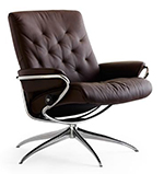 Stressless Metro Low Back Recliner Chair and Ottoman by Ekornes