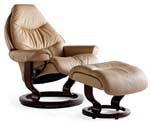 Stressless Voyager Recliner Chair and Ottoman by Ekornes