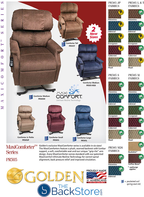 Golden Technologies MaxiComforter Lift Chair Recliner Features