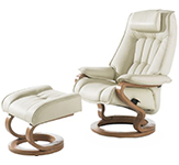 Himolla Elbe ZeroStress Transitional Recliner Chair and foot stool - 8523-32H - 02D