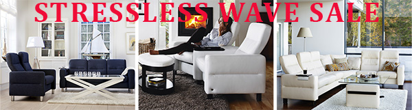 Stressless Wave Chair, Loveseat and Sofa Sale
