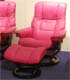 Stressless Mayfair Paloma Cerise Pink Leather Recliner