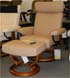 Stressless Orion Medium Recliner and Ottoman - Batick Leather