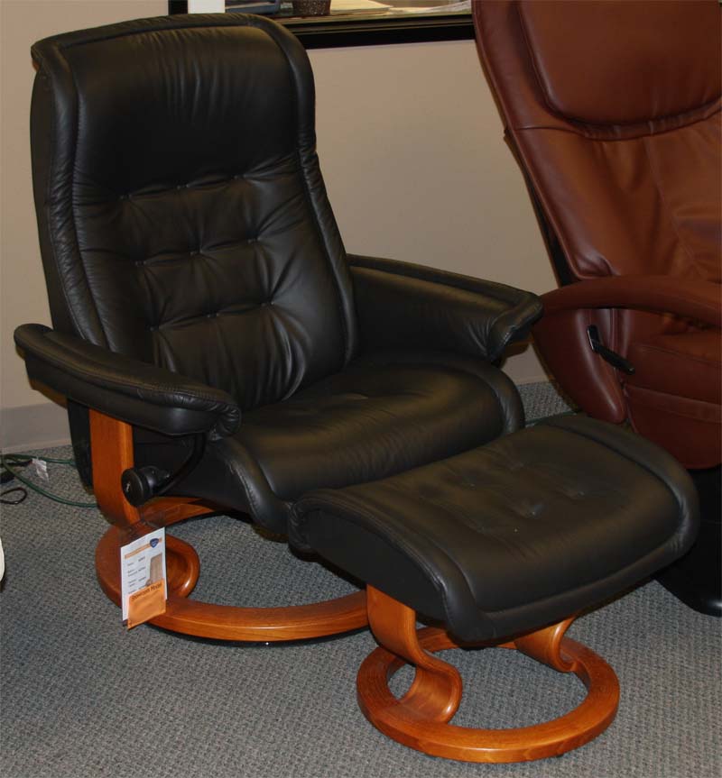 Stressless Royal Paloma Black Leather Recliner Chair