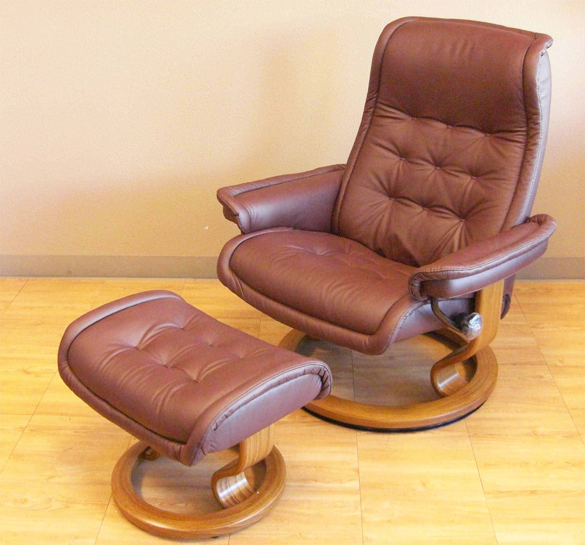 Stressless Royal Paloma Coffee Leather Recliner Chair