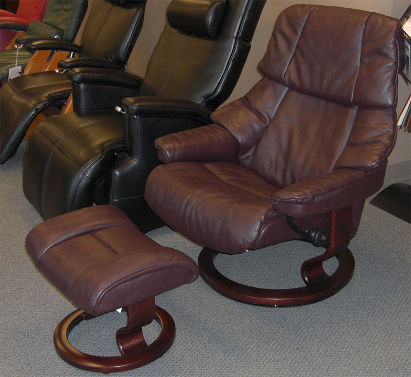 Stressless Vegas Royalin Amarone Leather Recliner Chair