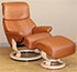 Stressless Vision Small Dream Leather Recliner Chair and Ottoman