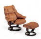 Stressless Reno Tampa and Vegas Recliner and Ottoman by Ekornes