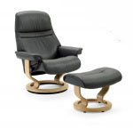 Stressless Sunrise Recliner Chair and Ottoman by Ekornes