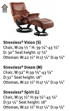 Stressless Dream Family Recliner Chair Dimensions from Ekornes