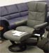 Stressless Oxford Recliner and Ottoman in Paloma Graphite by Ekornes